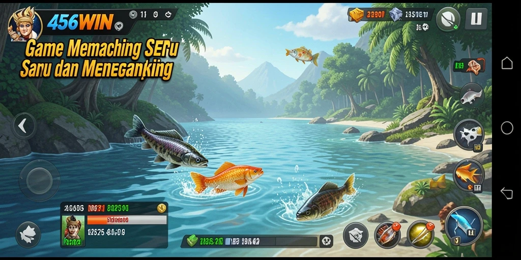Screenshot gameplay 456WIN dengan aksi memancing yang seru.