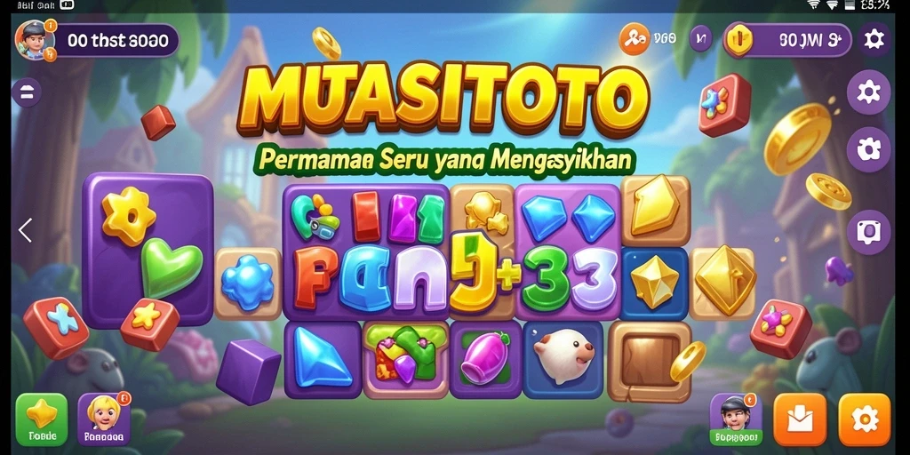 Tangkapan layar gameplay MUTASITOTO yang menunjukkan momen menyenangkan saat mencocokkan elemen warna.