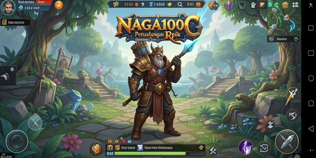 Screenshot utama NAGA1001 menampilkan aksi seru dalam gameplay RPG.
